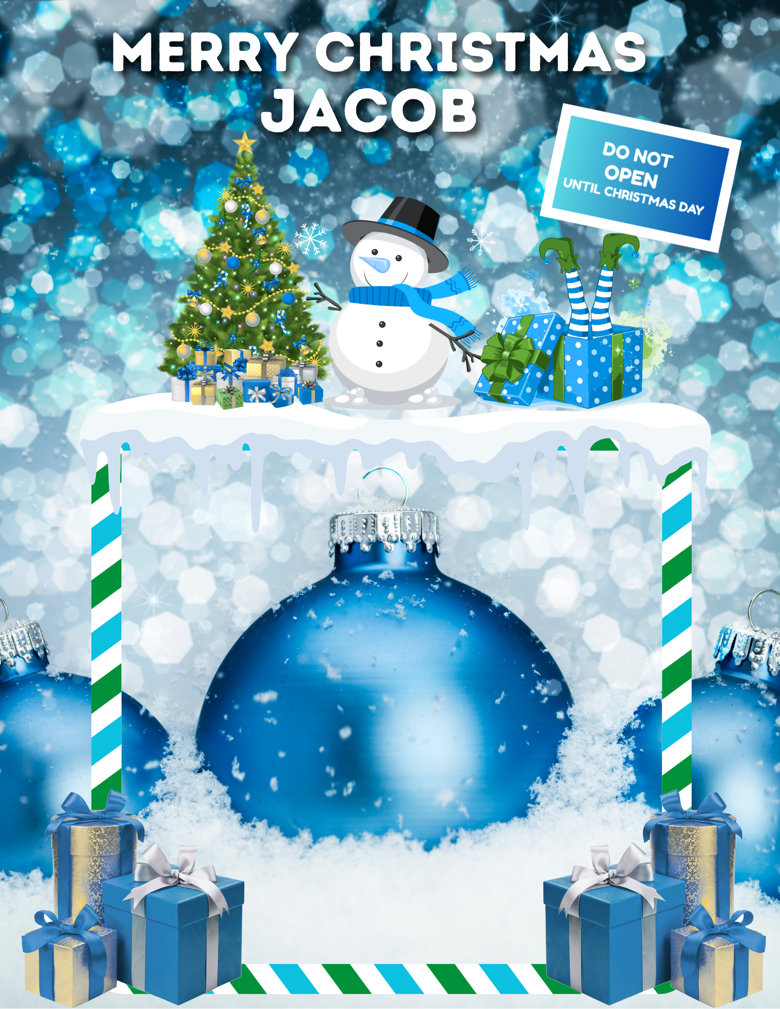 Jumbo Christmas Snack Cards