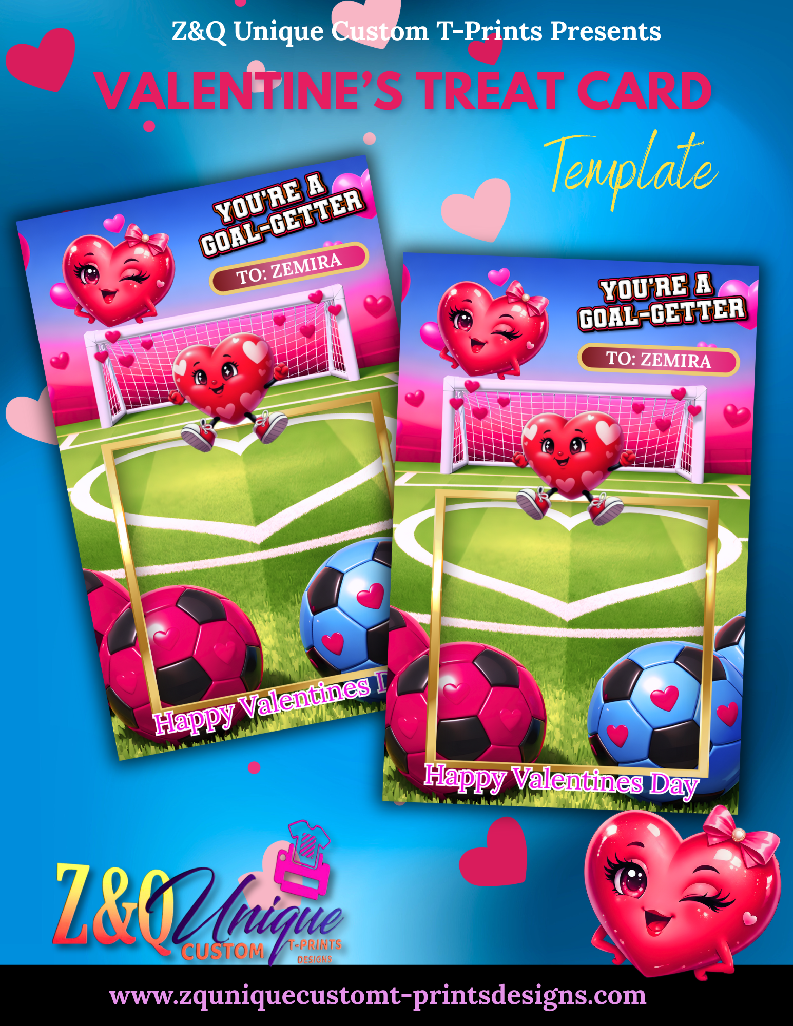 Luxe Valentine's Treat Card Template Bundle/ Instant Download